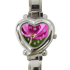 Poppy Heart Italian Charm Watch  by Siebenhuehner