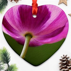 Poppy Heart Ornament (two Sides) by Siebenhuehner