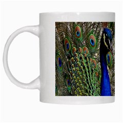 Peacock White Coffee Mug