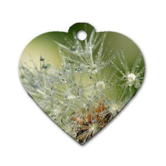 Dandelion Dog Tag Heart (Two Sided)