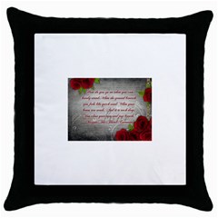 Maggie s Quote Black Throw Pillow Case