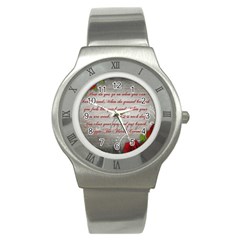 Maggie s Quote Stainless Steel Watch (unisex)