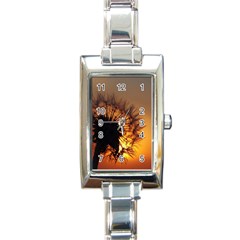 Dandelion Rectangular Italian Charm Watch