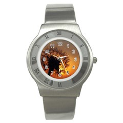 Dandelion Stainless Steel Watch (unisex)