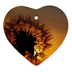 Dandelion Heart Ornament (two Sides)