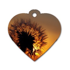 Dandelion Dog Tag Heart (two Sided) by Siebenhuehner