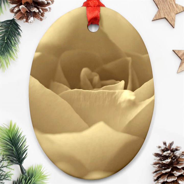 Rose  Oval Ornament