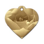 Rose  Dog Tag Heart (Two Sided) Back