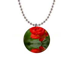 Rose Button Necklace by Siebenhuehner