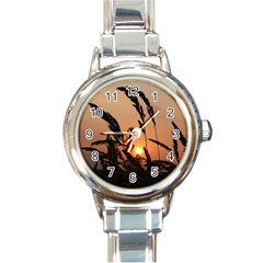 Sunset Round Italian Charm Watch