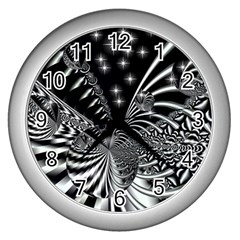 Space Wall Clock (silver) by Siebenhuehner