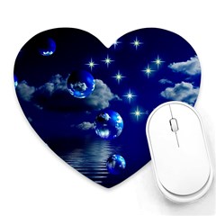 Sky Mouse Pad (heart) by Siebenhuehner