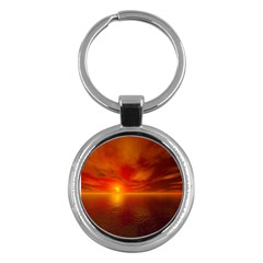 Sunset Key Chain (round) by Siebenhuehner