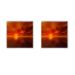 Sunset Cufflinks (square) by Siebenhuehner