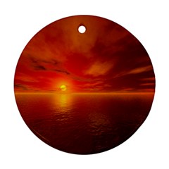 Sunset Round Ornament (two Sides)