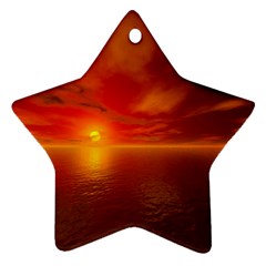 Sunset Star Ornament (two Sides) by Siebenhuehner