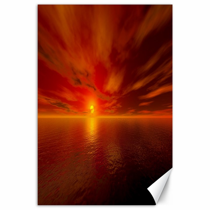 Sunset Canvas 24  x 36  (Unframed)