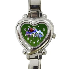 Good Luck Heart Italian Charm Watch  by Siebenhuehner