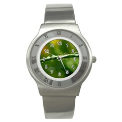 Waterdrops Stainless Steel Watch (unisex) by Siebenhuehner