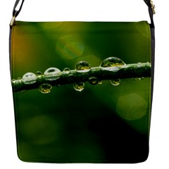 Waterdrops Flap Closure Messenger Bag (small) by Siebenhuehner