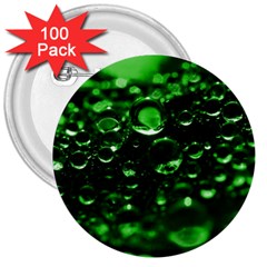 Waterdrops 3  Button (100 Pack) by Siebenhuehner