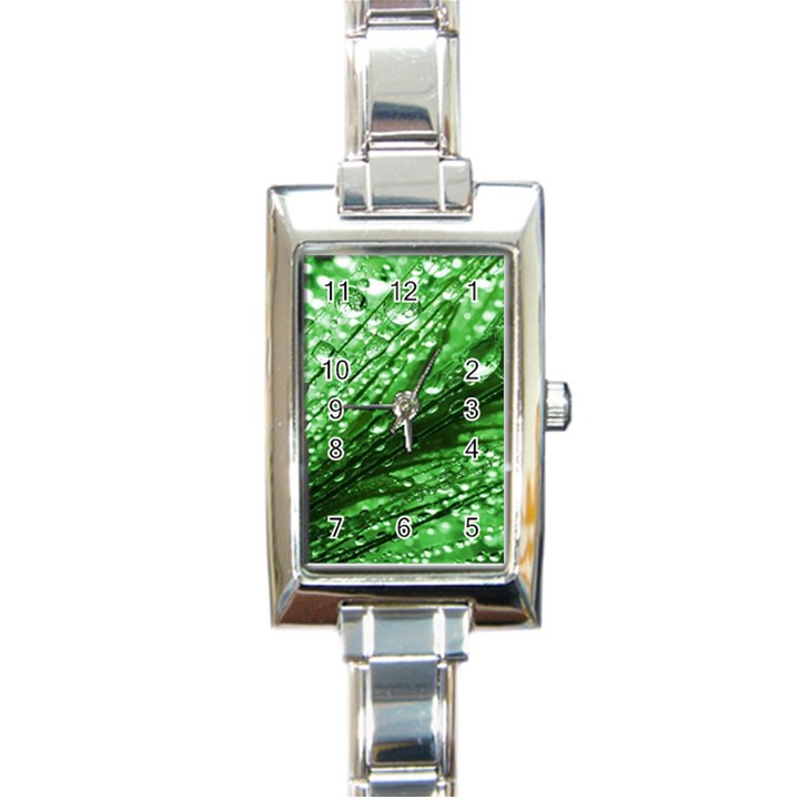 Waterdrops Rectangular Italian Charm Watch