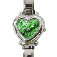 Waterdrops Heart Italian Charm Watch  by Siebenhuehner