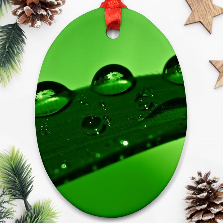 Waterdrops Oval Ornament