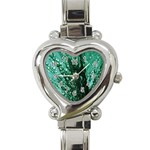 Waterdrops Heart Italian Charm Watch  Front