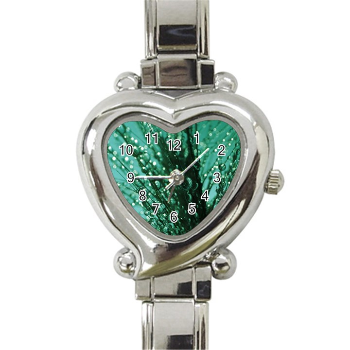 Waterdrops Heart Italian Charm Watch 