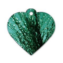 Waterdrops Dog Tag Heart (one Sided)  by Siebenhuehner