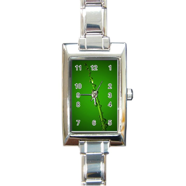 Waterdrops Rectangular Italian Charm Watch