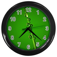 Waterdrops Wall Clock (black) by Siebenhuehner