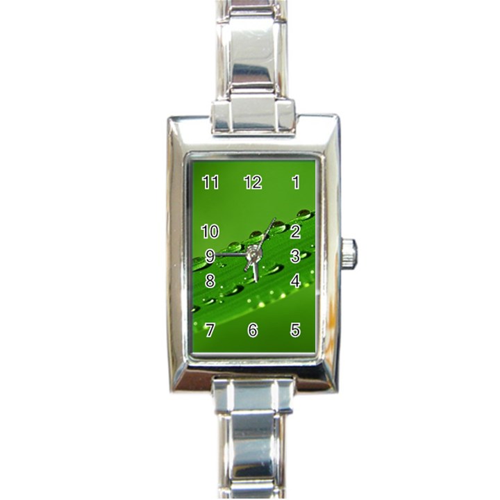 Waterdrops Rectangular Italian Charm Watch