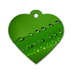 Waterdrops Dog Tag Heart (two Sided) by Siebenhuehner