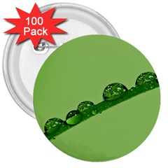 Waterdrops 3  Button (100 Pack) by Siebenhuehner