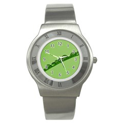 Waterdrops Stainless Steel Watch (unisex) by Siebenhuehner