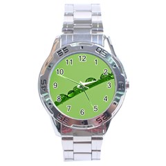 Waterdrops Stainless Steel Watch (men s) by Siebenhuehner