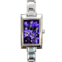 Cuckoo Flower Rectangular Italian Charm Watch by Siebenhuehner