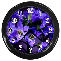 Cuckoo Flower Wall Clock (black) by Siebenhuehner