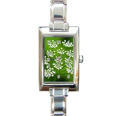 Queen Anne s Lace Rectangular Italian Charm Watch by Siebenhuehner