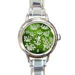 Queen Anne s Lace Round Italian Charm Watch Front