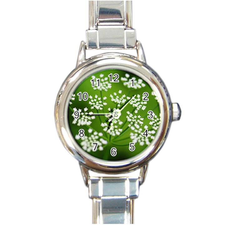 Queen Anne s Lace Round Italian Charm Watch