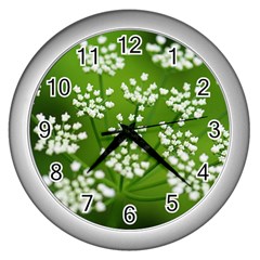 Queen Anne s Lace Wall Clock (silver) by Siebenhuehner