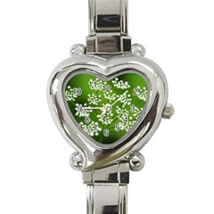 Queen Anne s Lace Heart Italian Charm Watch  by Siebenhuehner