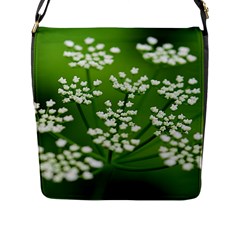 Queen Anne s Lace Flap Closure Messenger Bag (large) by Siebenhuehner