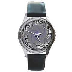 Hypnotisiert Round Metal Watch (silver Rim) by Siebenhuehner