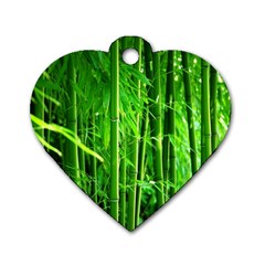 Bamboo Dog Tag Heart (one Sided)  by Siebenhuehner