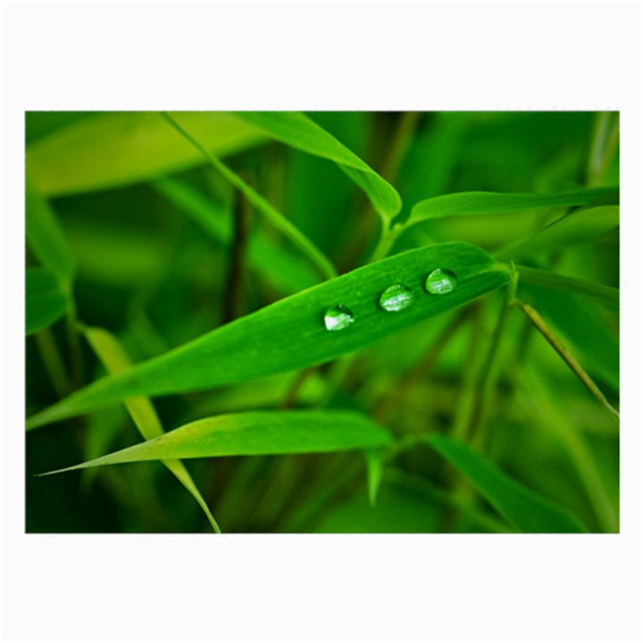 Bamboo Leaf With Drops Glasses Cloth (Large)