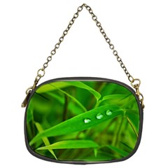 Bamboo Leaf With Drops Chain Purse (two Sided)  by Siebenhuehner